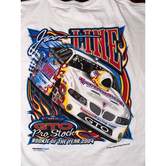 Vintage Jason Line 2004 GTO Pro Stock Rookie of the Year Tee - Picture 3 of 5
